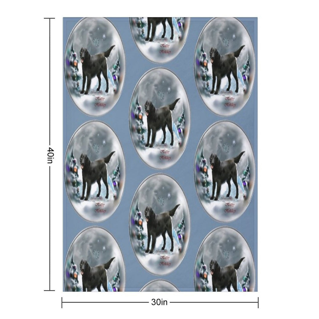 Flat-Coated Retriever Christmas Gifts Durable Throw Blanket