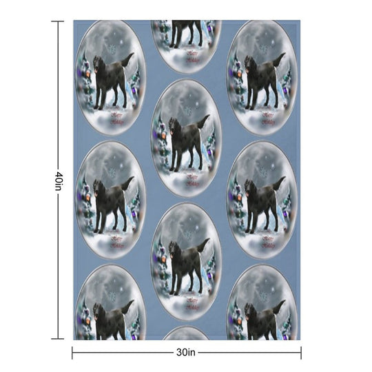 Flat-Coated Retriever Christmas Gifts Durable Throw Blanket
