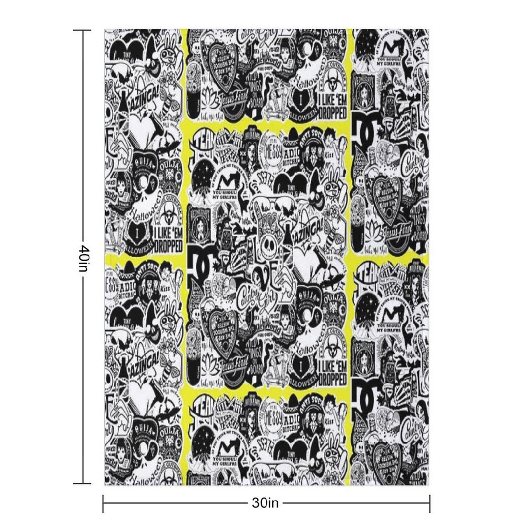 Horror Pictures Collage 7. Compact Throw Blanket