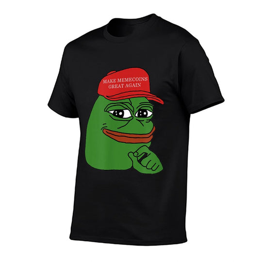 Crypto Pepe Coin - Make Memecoins Great Again - Meme Desing  Trendy Pattern T-Shirt