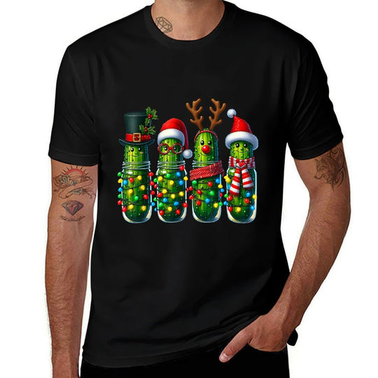 Christmas Pickle Holiday Pickle Jars Santa Ugly Humor  Moisture-wicking T-Shirt