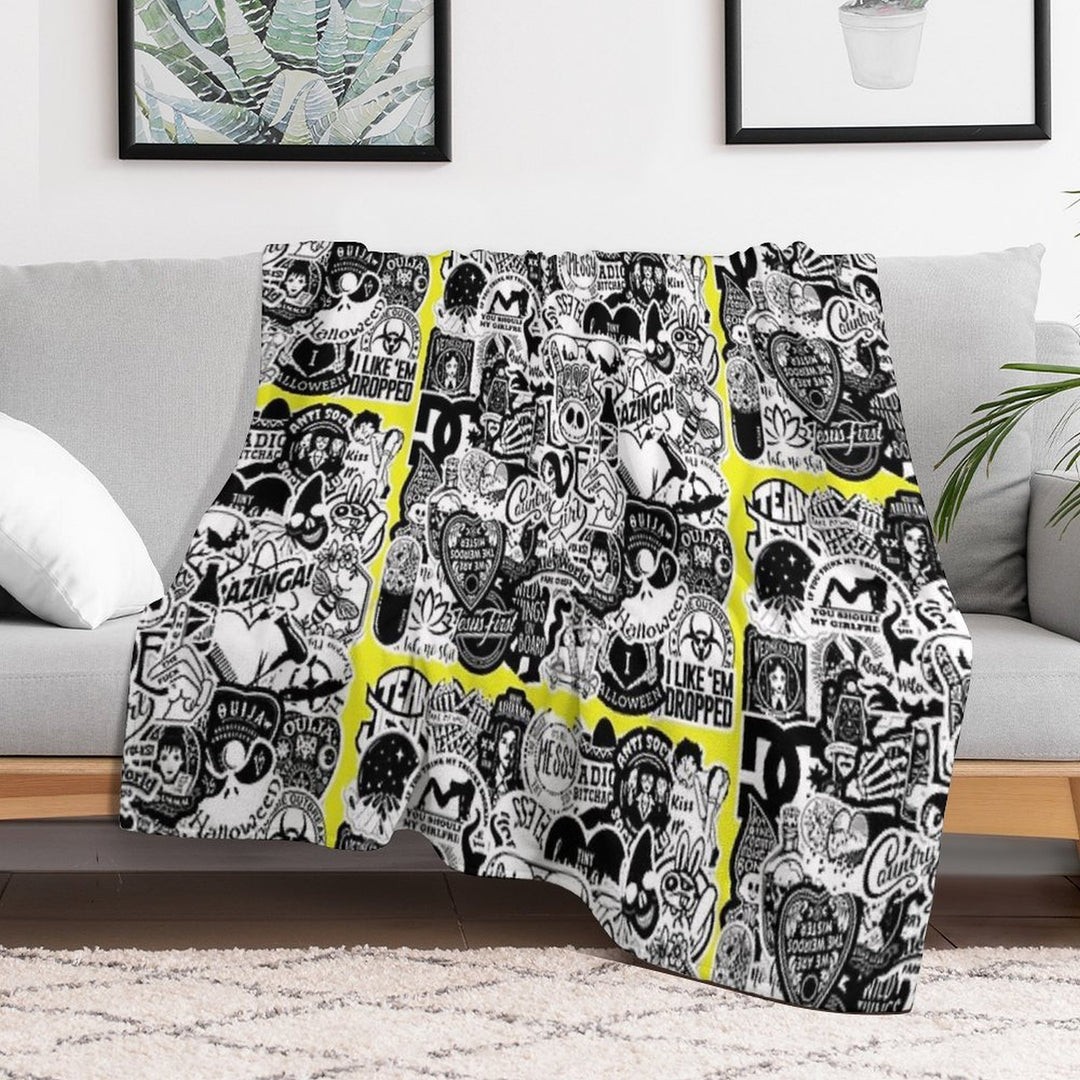 Horror Pictures Collage 7. Compact Throw Blanket