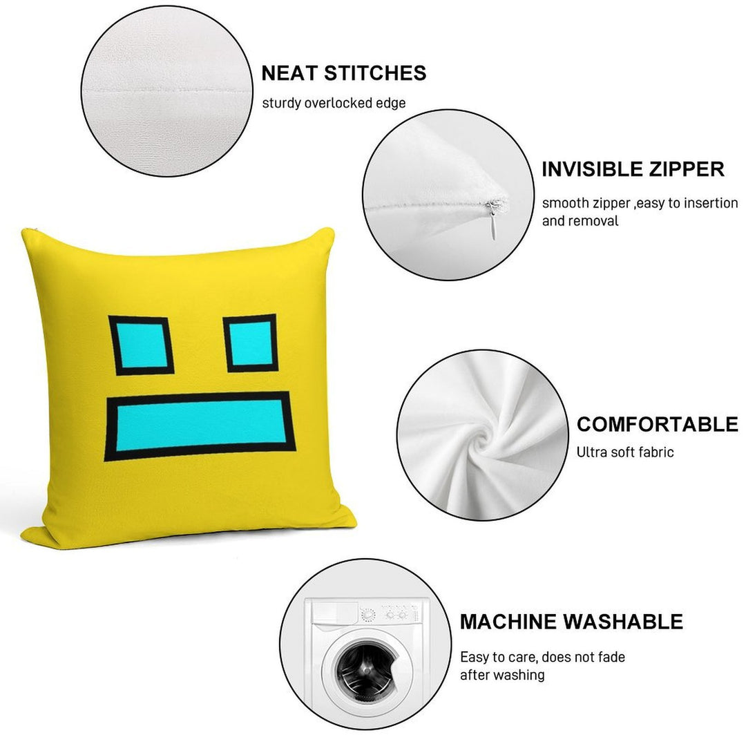 Funny Gaming Soft Short Plush Fabric Throw Pillow