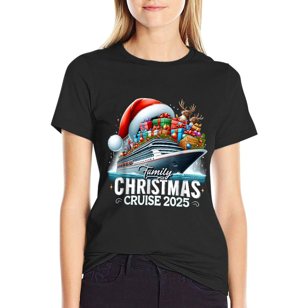 Family Christmas Cruise 2025 Matching Family Cruise Holiday  Polyester Blend T-Shirt