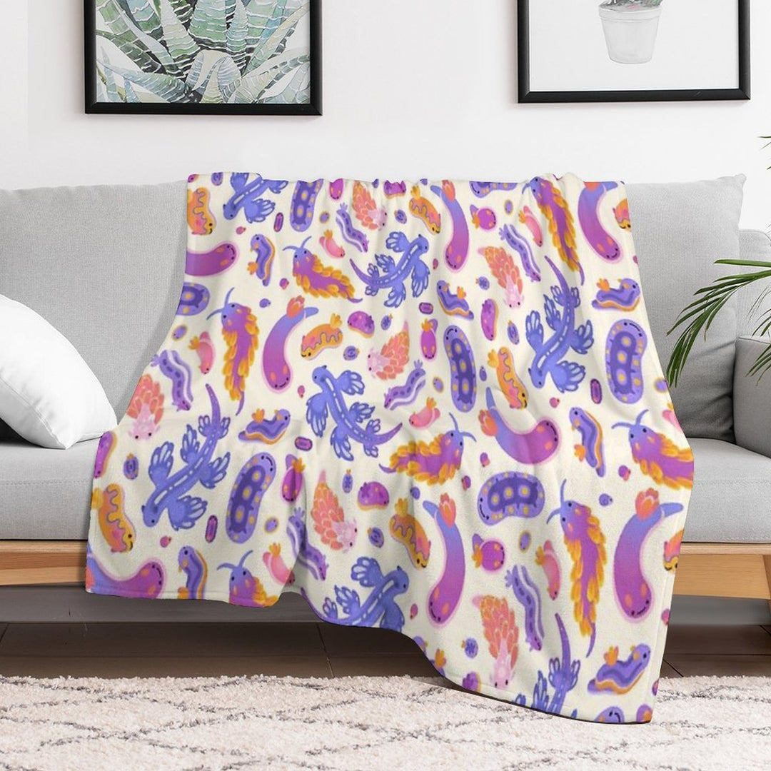 Sea Slug - Pastel Sustainable Throw Blanket