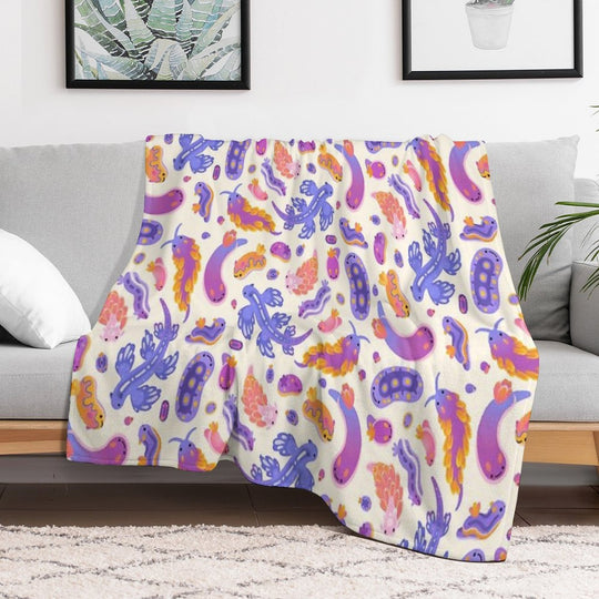 Sea Slug - Pastel Sustainable Throw Blanket