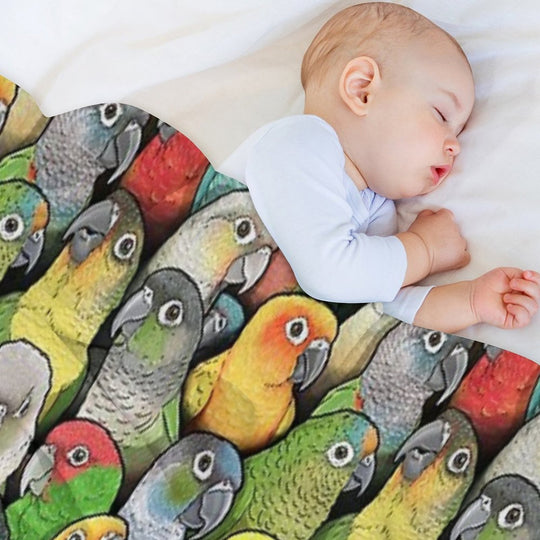 Colour of Conures Lightweight Throw Blanket