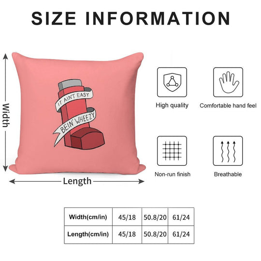 It Ain't Easy Bein' Wheezy (Red) Soft Multiple Sizes Throw Pillow