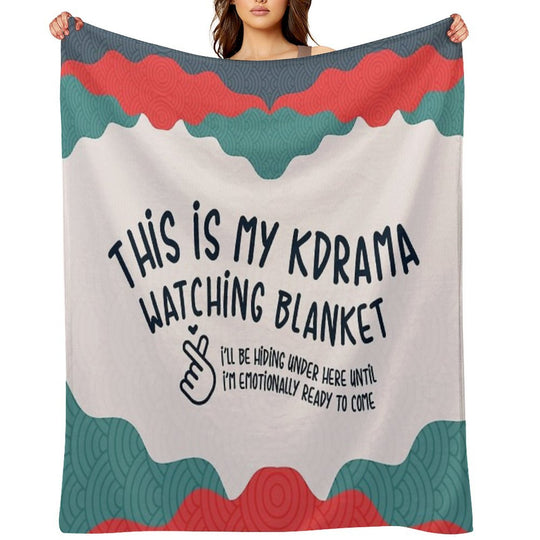 This Is My Kdrama Watching Blanket Gift for Kdrama Fans Velvety-soft Throw Blanket
