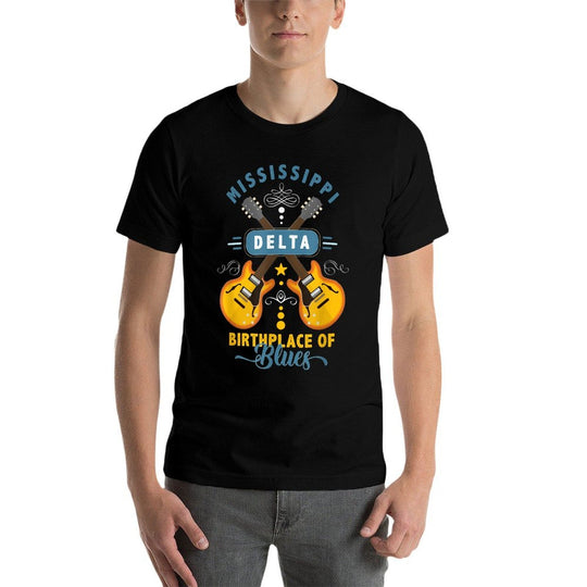 Blues Guitarist Or Rock Music Or Mississippi Delta Blues  Cotton T-Shirt