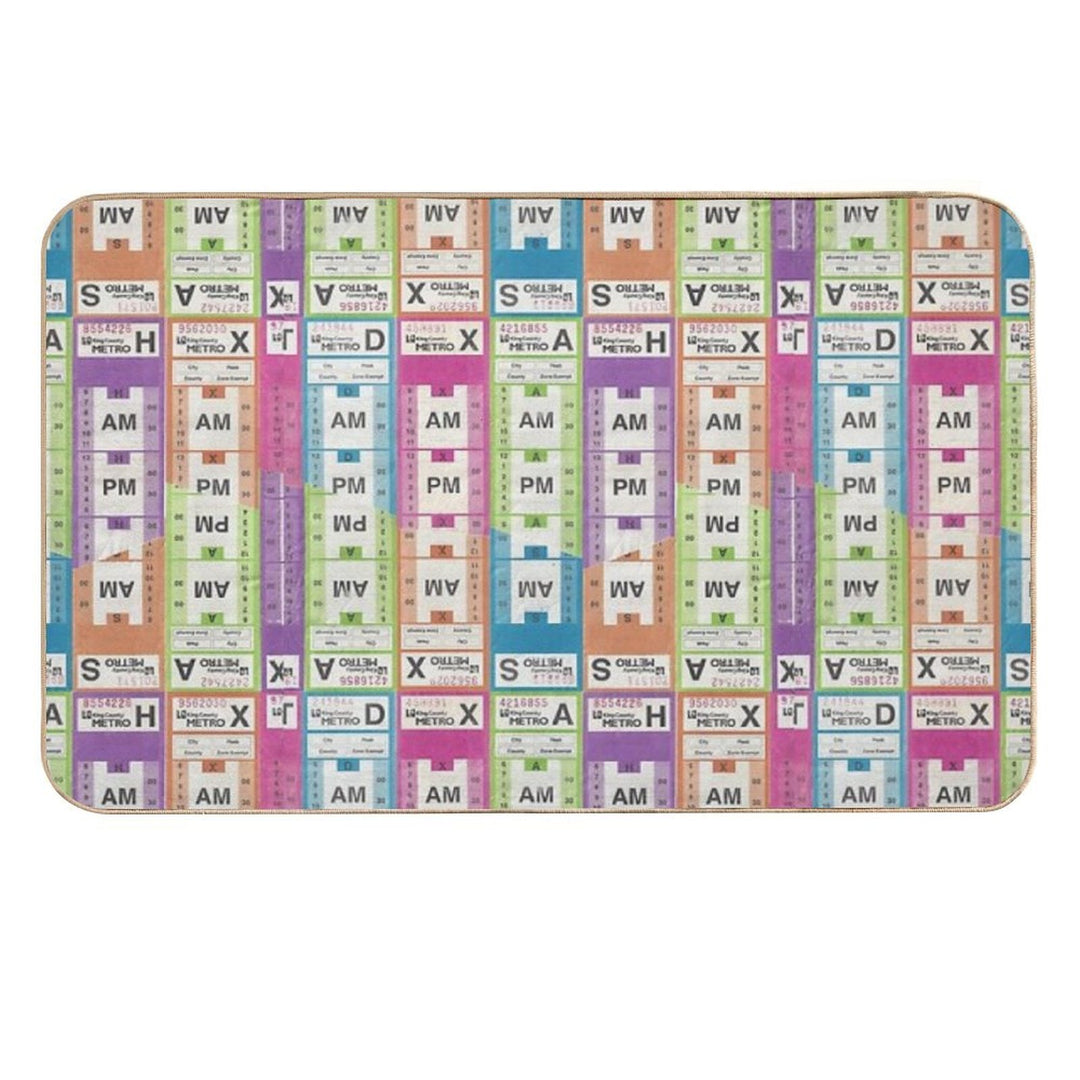 Seattle Metro Transfer Slip Collage  Multi-Purpose Bath Mat