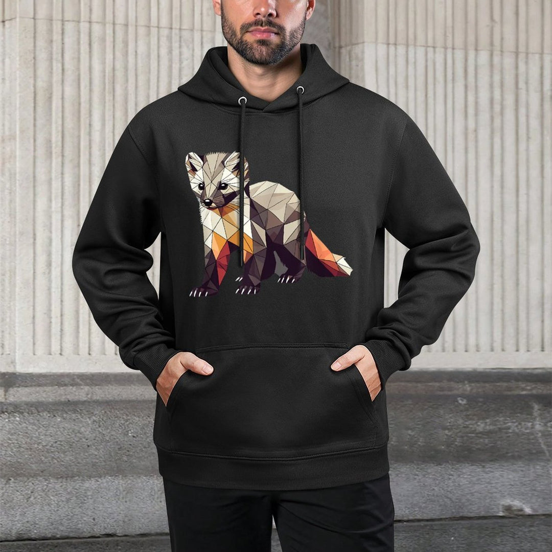 Geometric Art Pine Marten Pine Martens Durable Construction Hoodie
