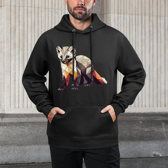 Geometric Art Pine Marten Pine Martens Durable Construction Hoodie