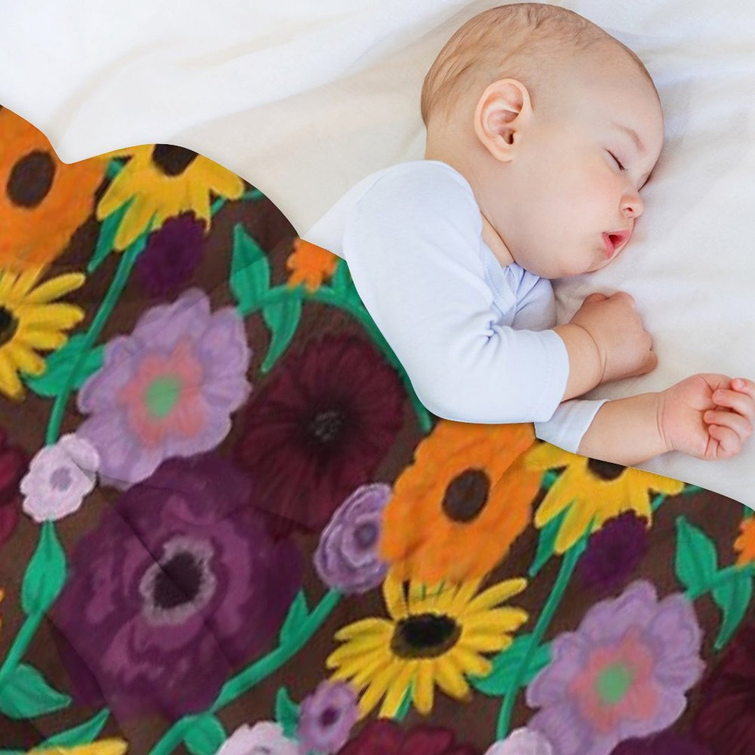 Surprise Song Piano Flowers  Acoustic Set Velvety-soft Throw Blanket