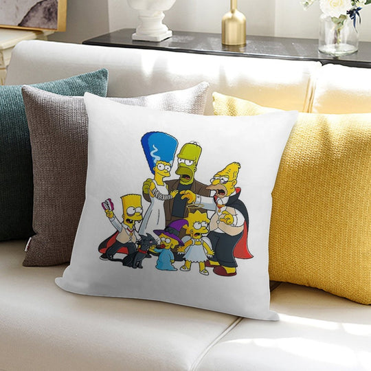 The Simpsons Treehouses of Horror Halloween Soft Decorative Cover Throw Pillow
