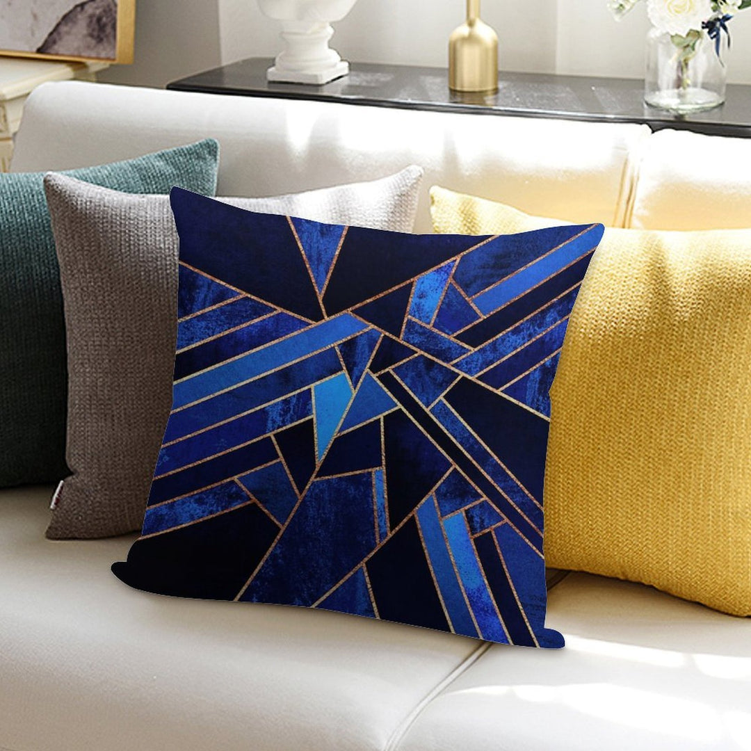 Blue Night Soft Hidden Zipper Throw Pillow