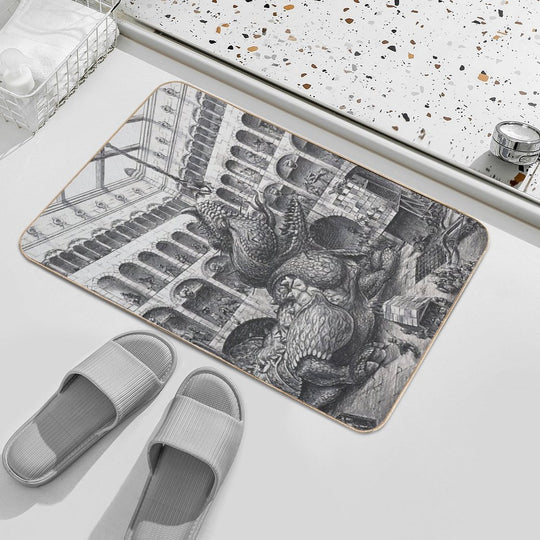 THE BEAST MUST DIE!  Anti-Trip Bath Mat