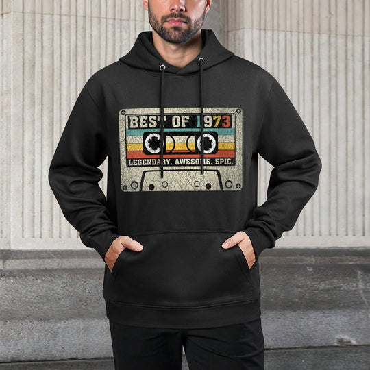 Womens Vintage 1973 Limited Edition Cassette Tape 50th Birthday Moisture-Wicking Hoodie