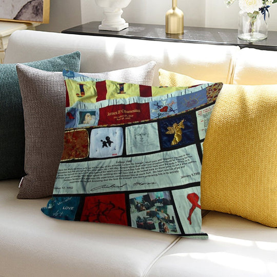 AIDS Quilt - 1 Soft Multiple Sizes Throw Pillow