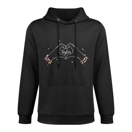 Heart Hands Taylor First Name Girl Vintage 70s 80s Unisex Design Hoodie