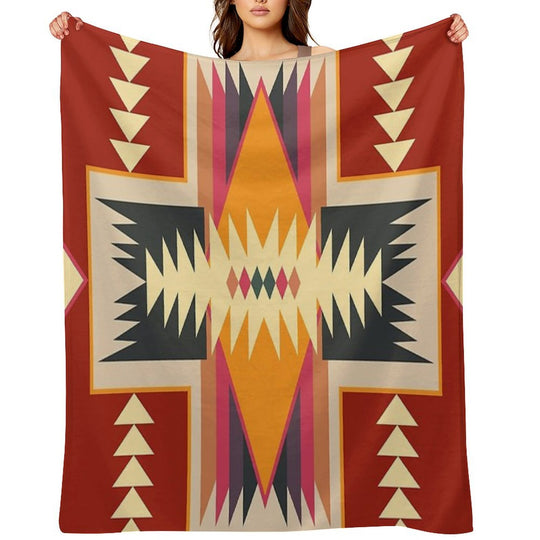 Navajo Design Eight Compact Throw Blanket