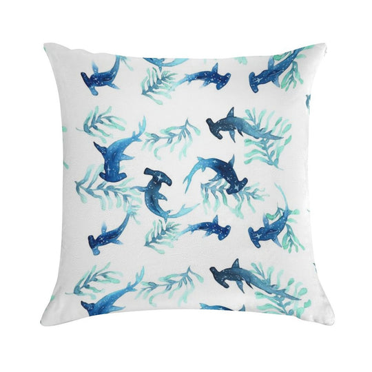 Hammerhead Shark Pattern Soft Warmth Comfort Throw Pillow