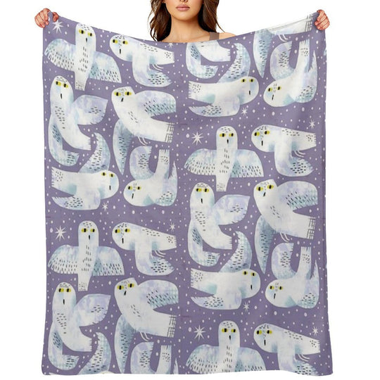 Snowy Owls Gift-ready Throw Blanket