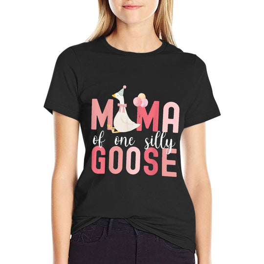Silly Mama Silly Goose Mom Birthday Family Matching Party  Cotton T-Shirt
