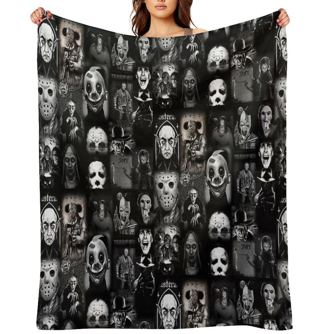 Horror Travel-friendly Throw Blanket