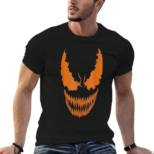 Marvel Venom Orange Face Halloween  Soft T-Shirt