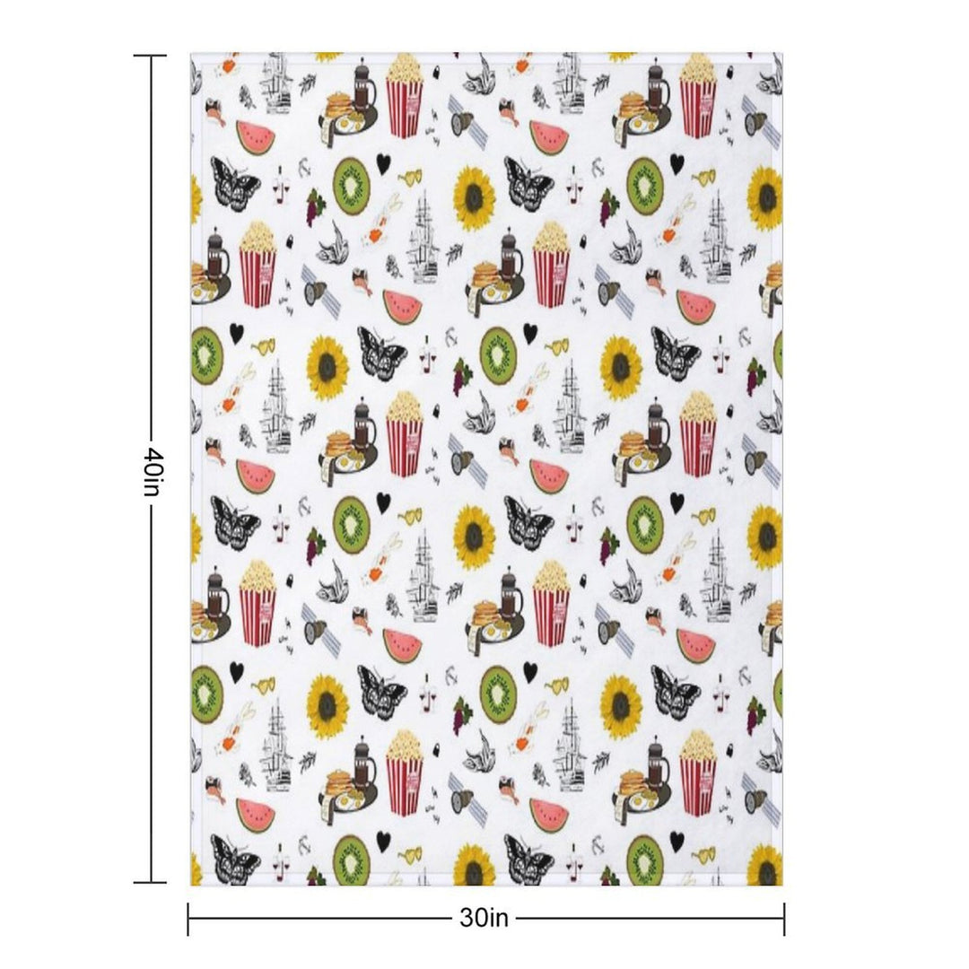 Harry Styles Song Illustration Collage Durable Throw Blanket