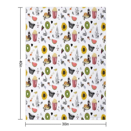 Harry Styles Song Illustration Collage Durable Throw Blanket