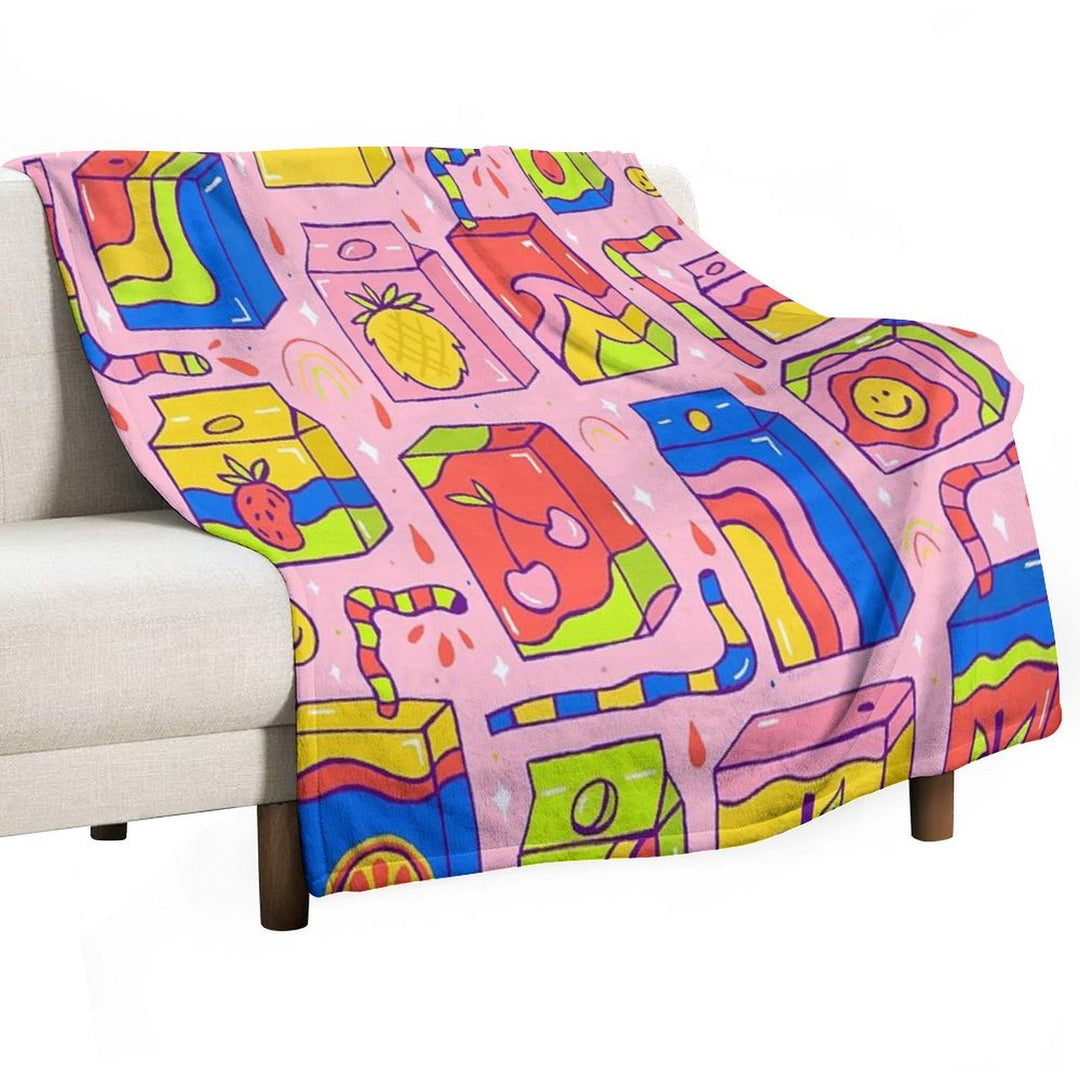 Juice Box Print All-season Throw Blanket