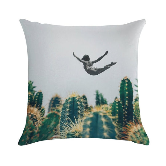 Free Falling Soft Ultra-Soft Texture Throw Pillow