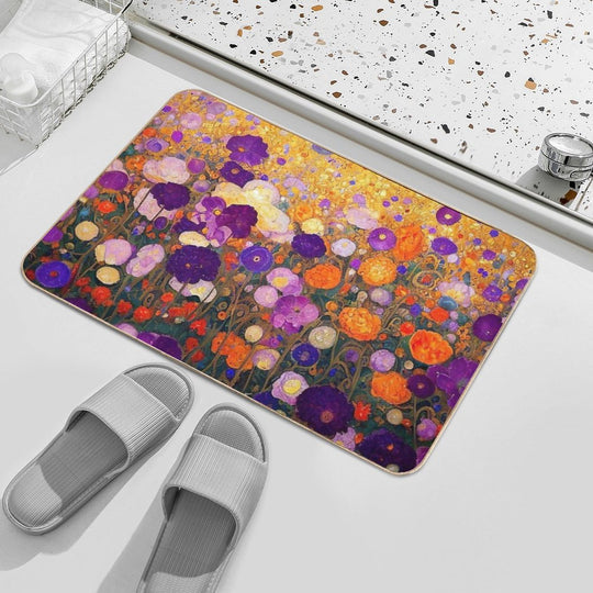 Gustav Klimt Flower Garden  Toxin-Free Bath Mat