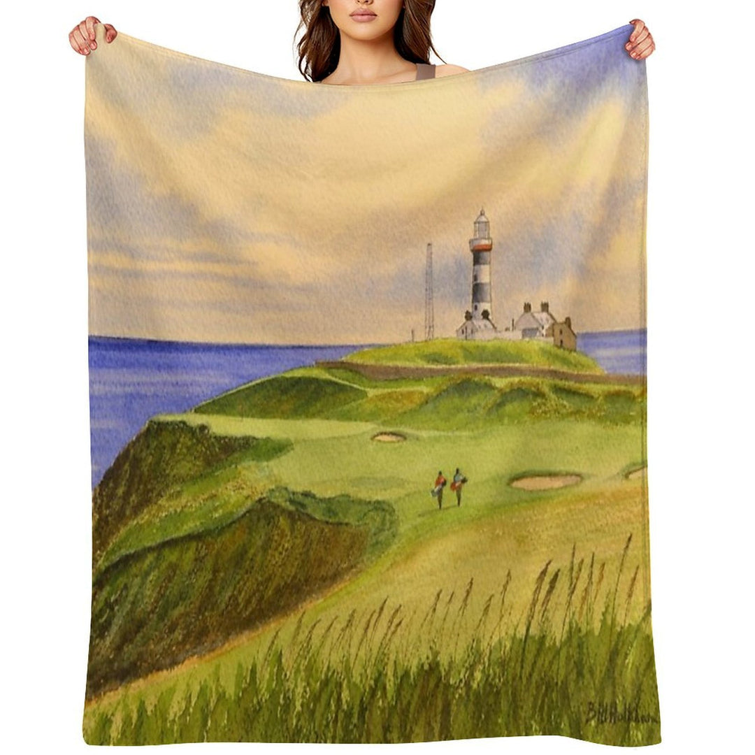 Old Head Golf Course Ireland Hole 4 Quick-dry Throw Blanket