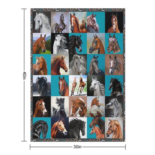 Horse Blanket Gift-ready Throw Blanket