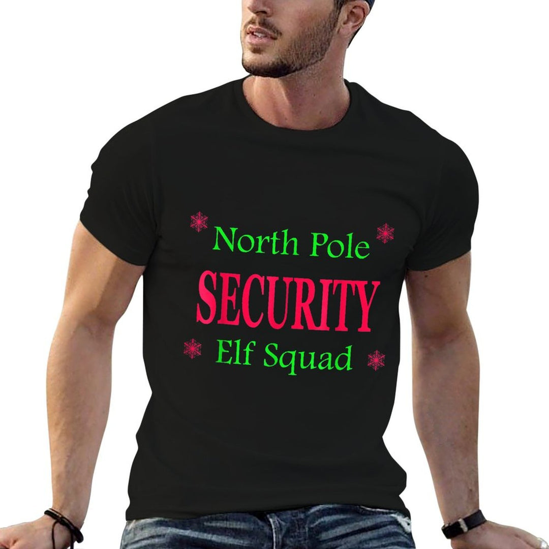 North Pole Security Elf Detail Christmas  Lightweight T-Shirt