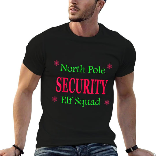 North Pole Security Elf Detail Christmas  Lightweight T-Shirt
