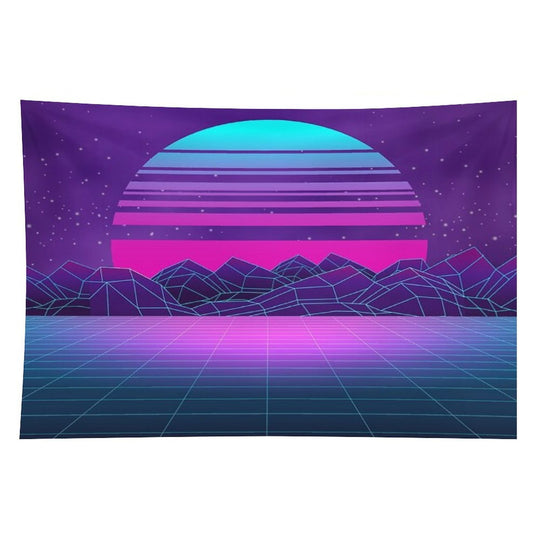 Synthwave Vaporwave Aesthetics Tapestry