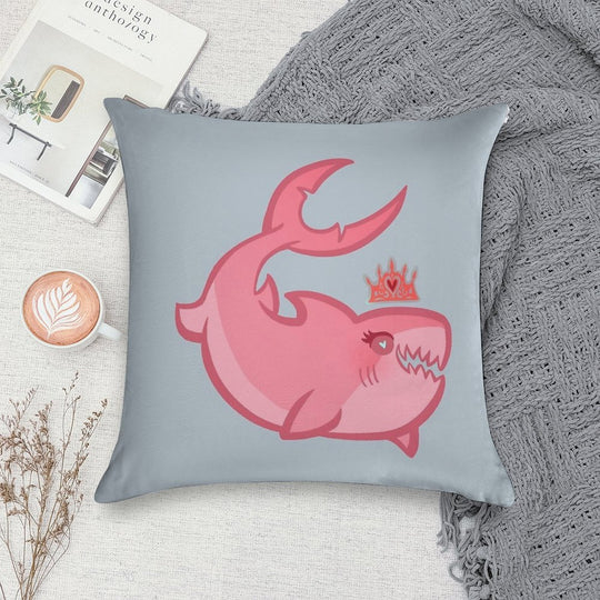Shark Princess Soft Fade-Resistant Throw Pillow