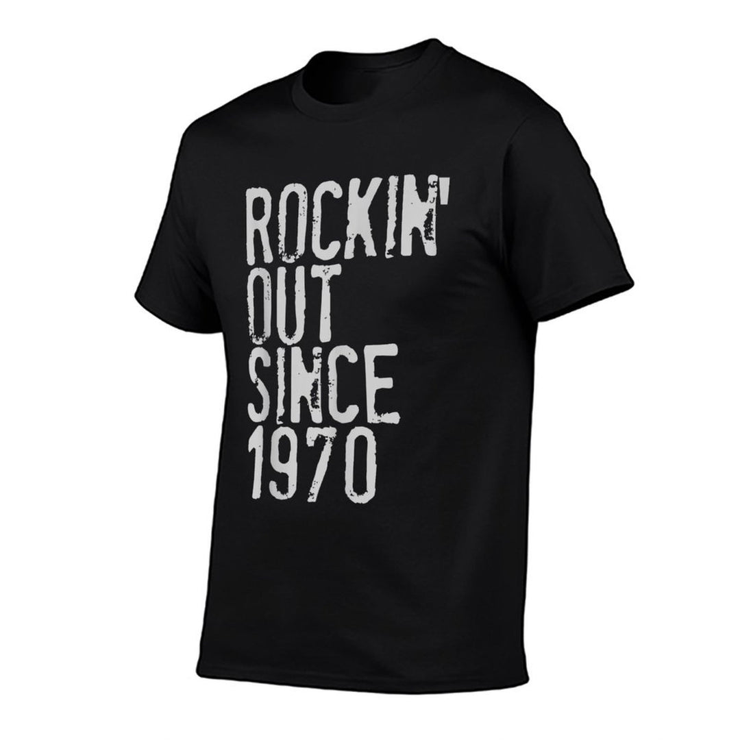 Gift for 50 Year Old, Rocking Out Since 1970 50th Birthday  High-quality Stitching T-Shirt