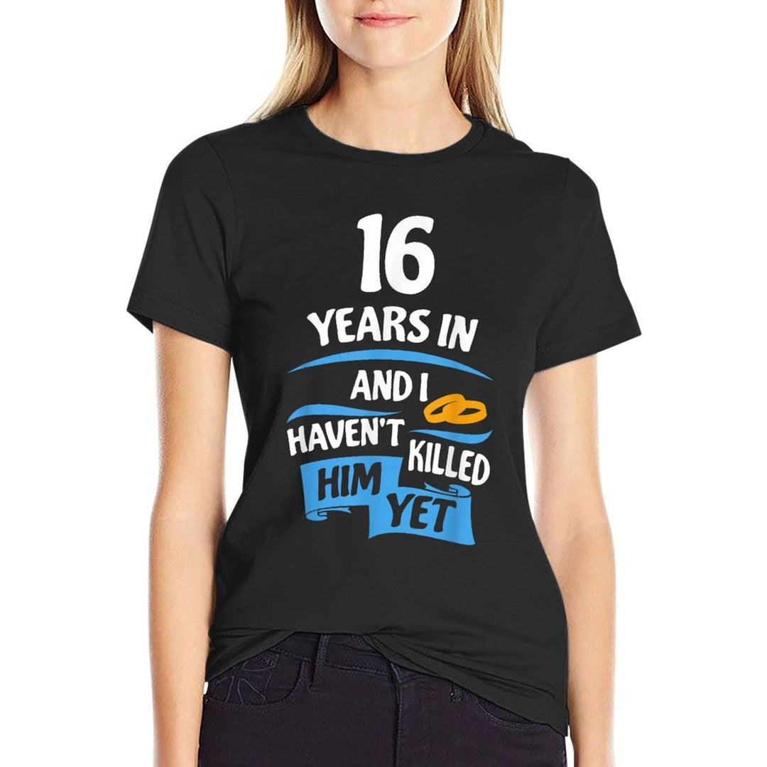 16 Years Anniversary Gift Idea for Her - 16th Wedding  Lightweight T-Shirt
