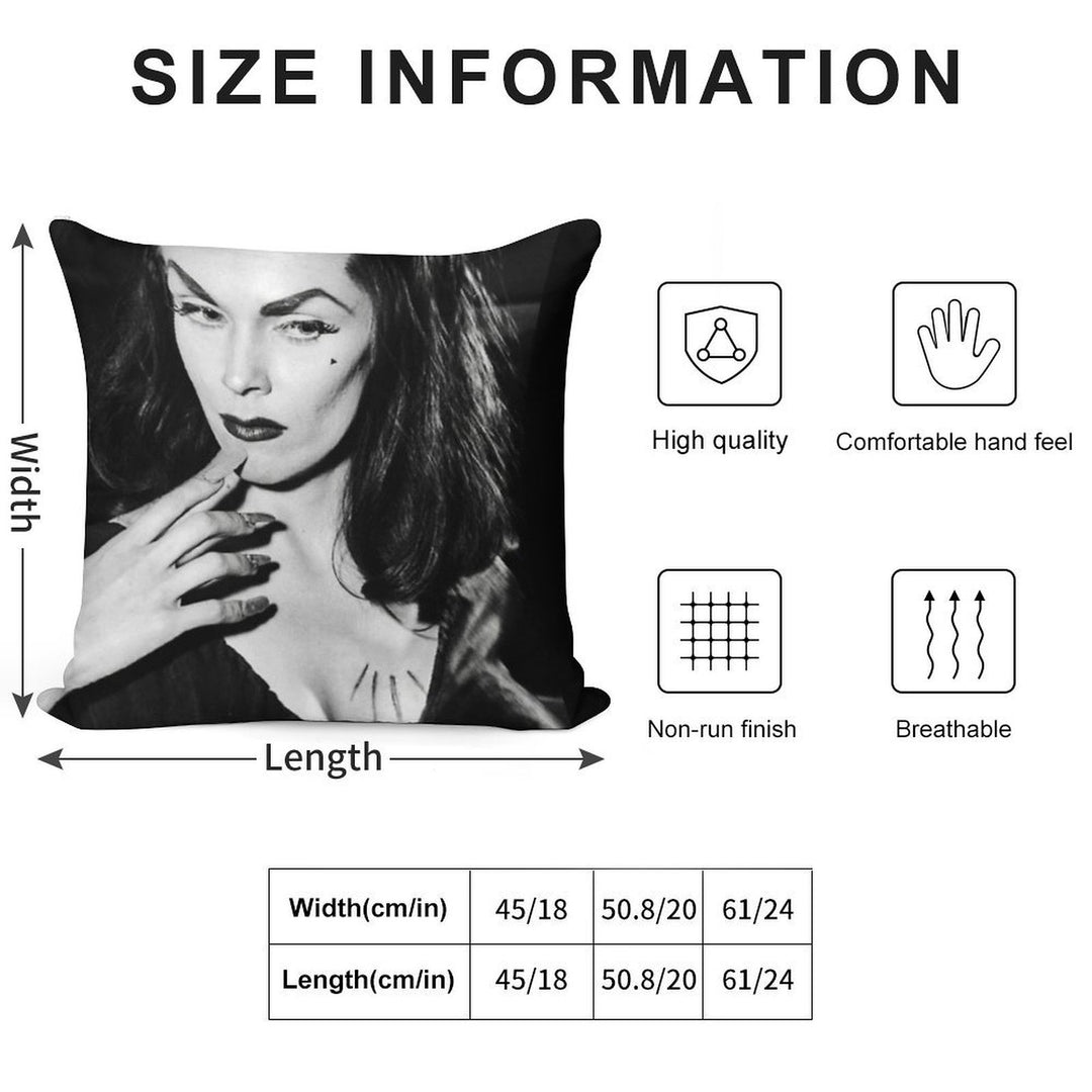 Vampira Soft Shrink-Resistant Throw Pillow