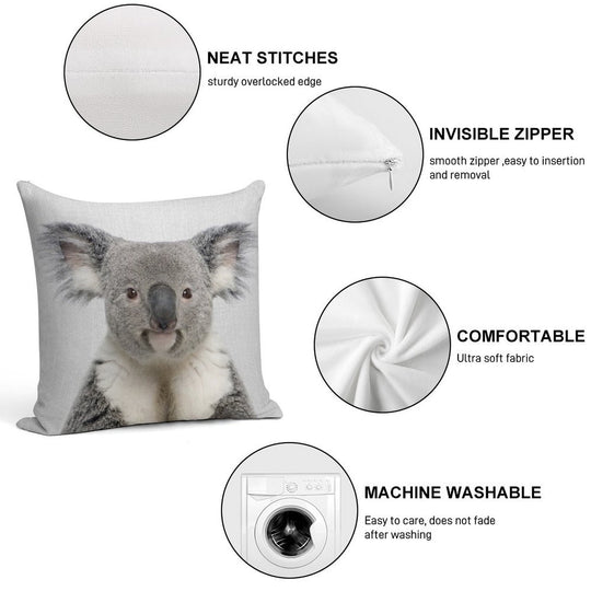 Koala - Colorful Soft Durable Construction Throw Pillow