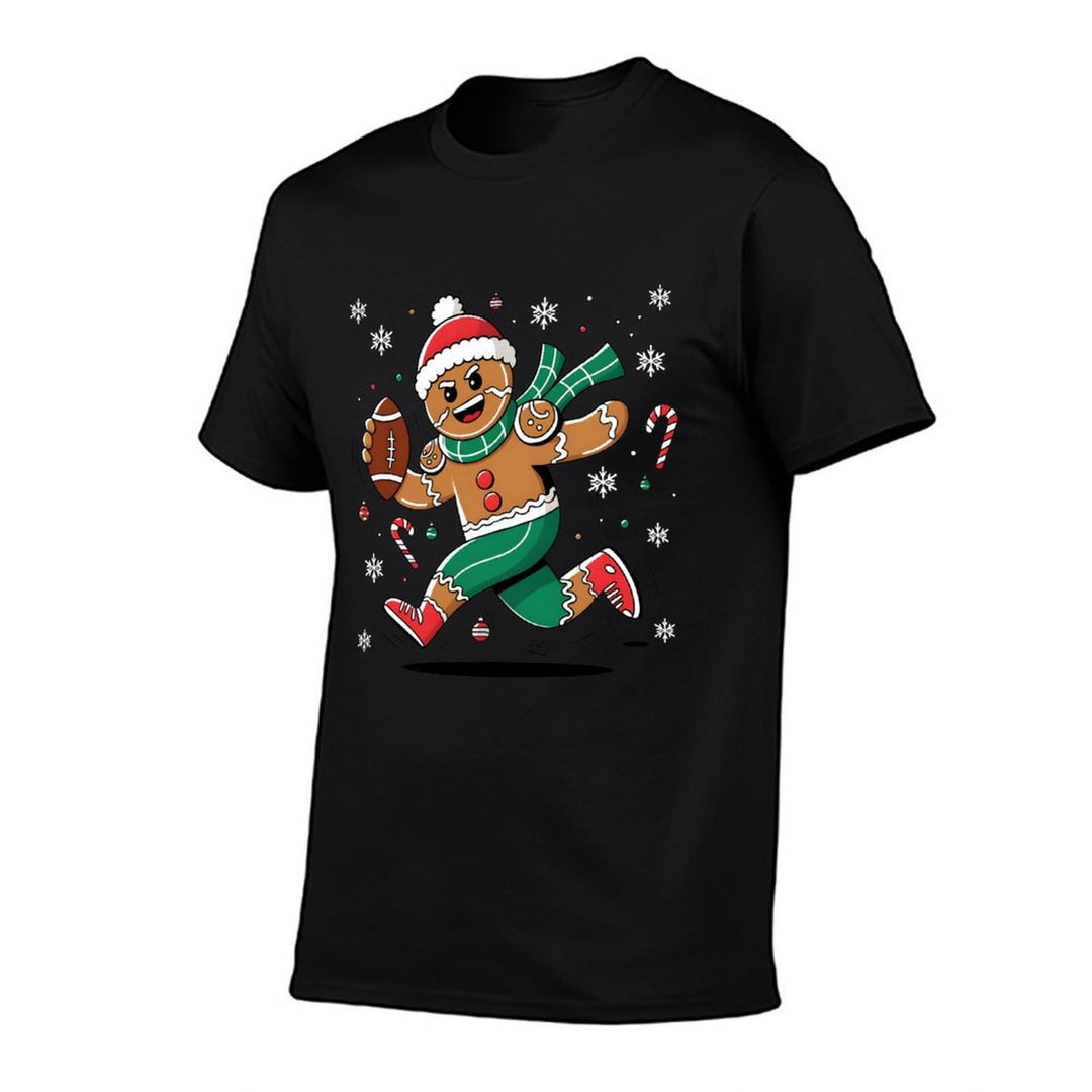 Gingerbread American Football Player Game Day Christmas Fun  Vintage-inspired T-Shirt
