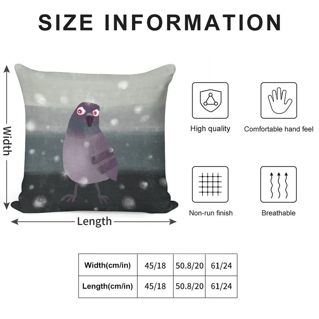 Angry Pigeon Soft Multiple Sizes Throw Pillow