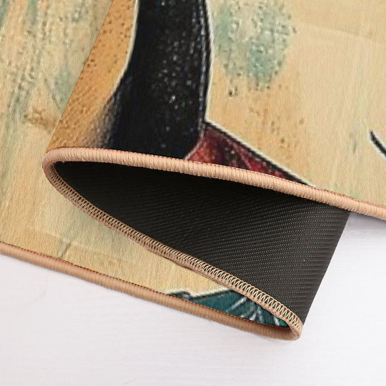 David Bowie Geometric Painting with Textures  Multi-Purpose Bath Mat