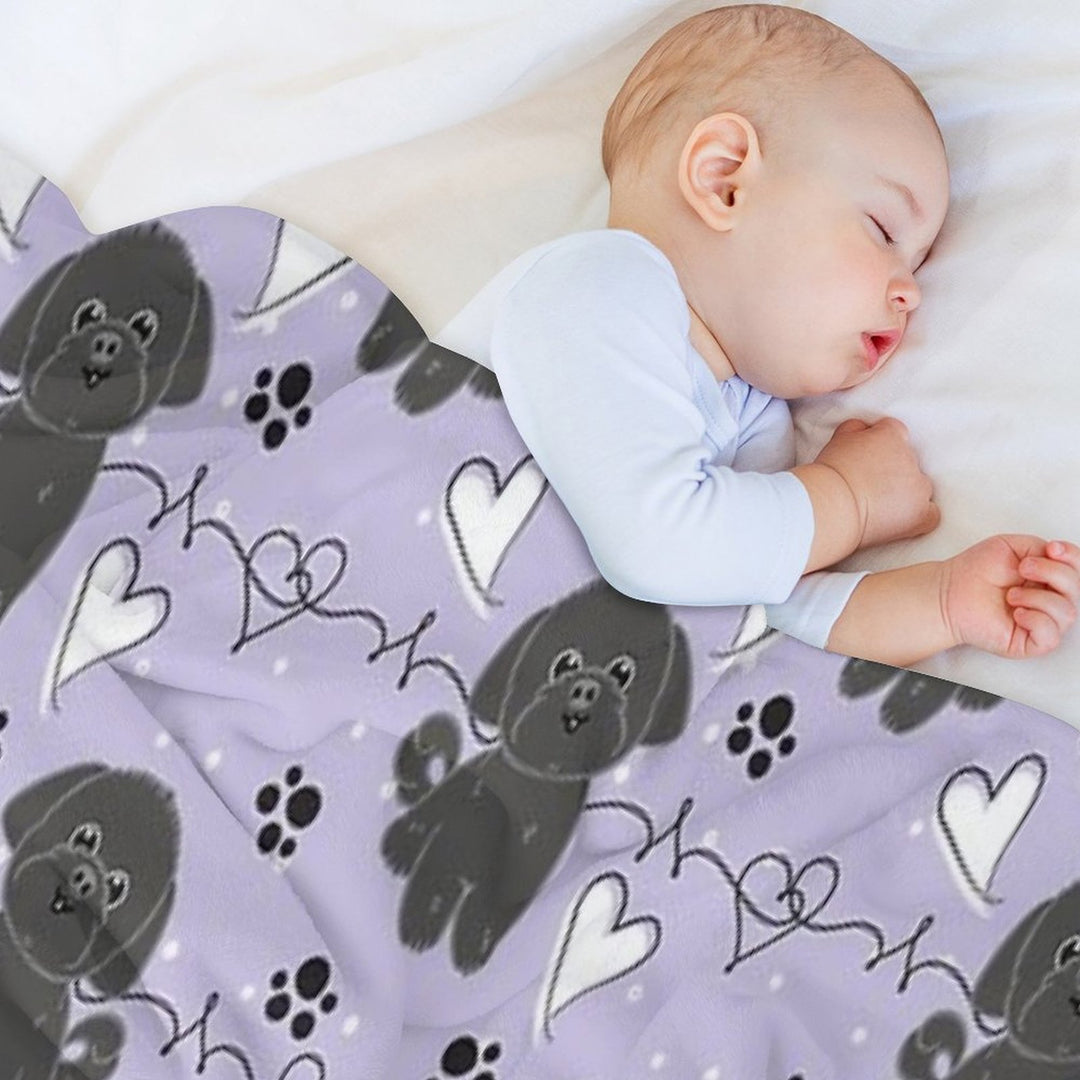 LOVE Black Shih Tzu Eco-conscious Throw Blanket