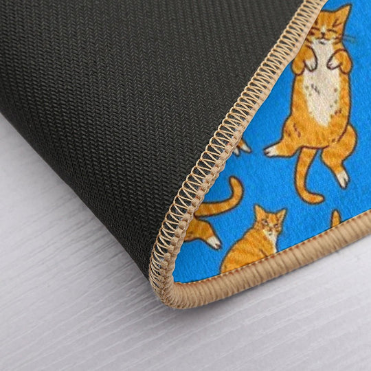 Ginger Tabby Love  Fade-Resistant Bath Mat